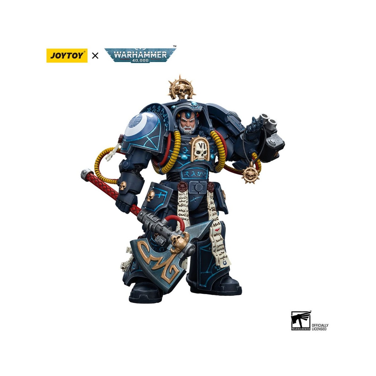 JoyToy - Marines Espaciales - Ultramarines - Bibliotecario con Armadura Terminator 1/18 - Warhammer 40K