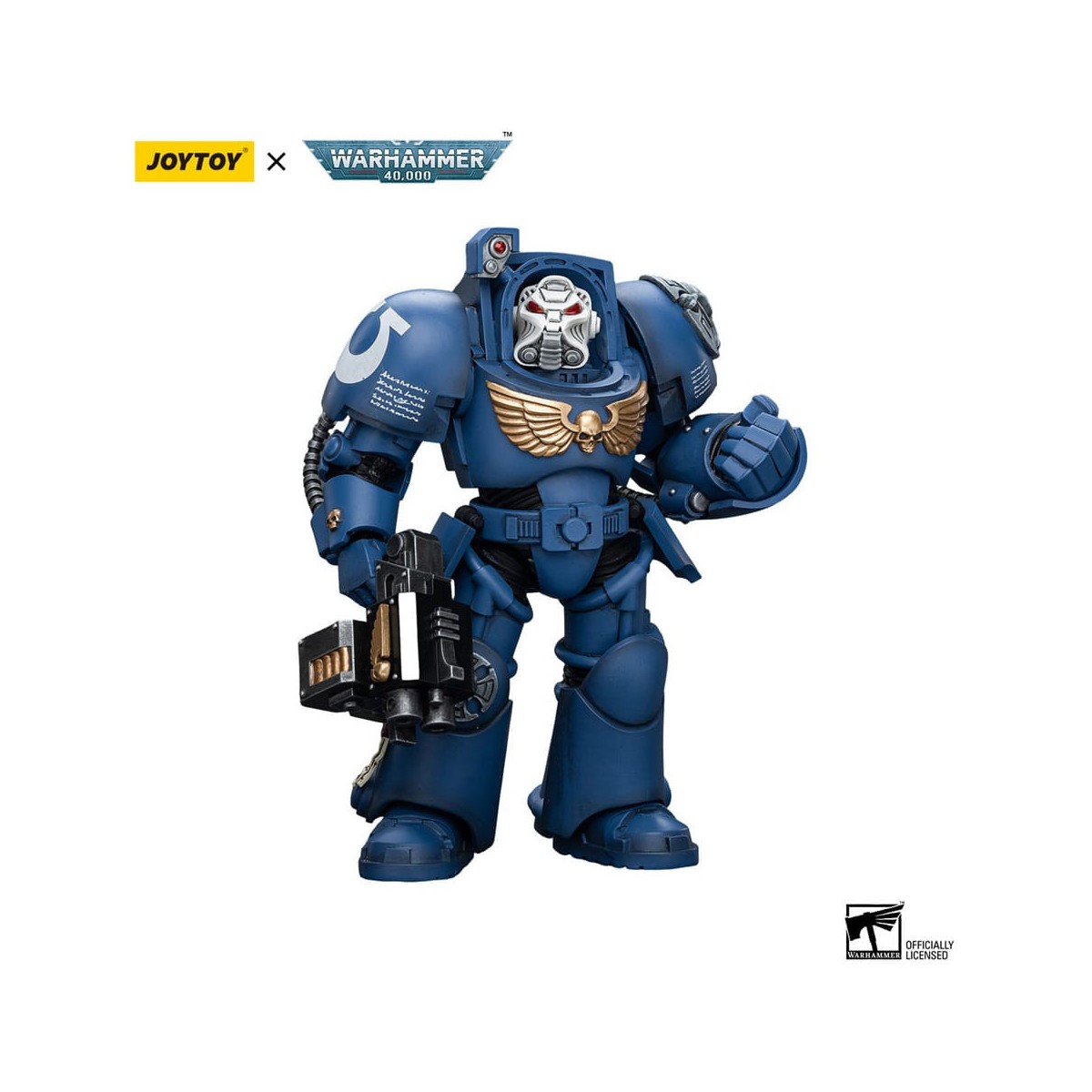 JoyToy Marines Espaciales - Ultramarines - Escuadra Terminator Terminator con Storm Bolter 1/18 - Warhammer 40K