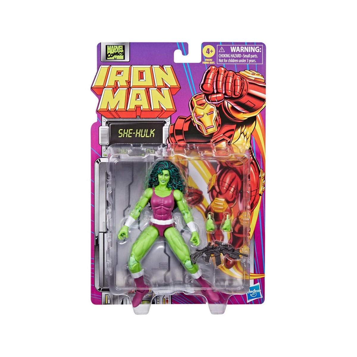 Marvel Legends Iron Man - She-Hulk - Tarjeta Retro