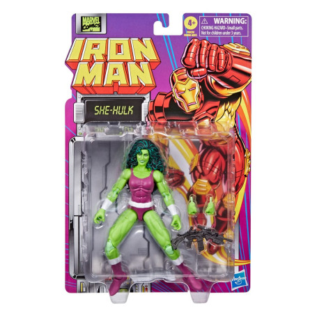 Marvel Legends Iron Man - She-Hulk - Tarjeta Retro