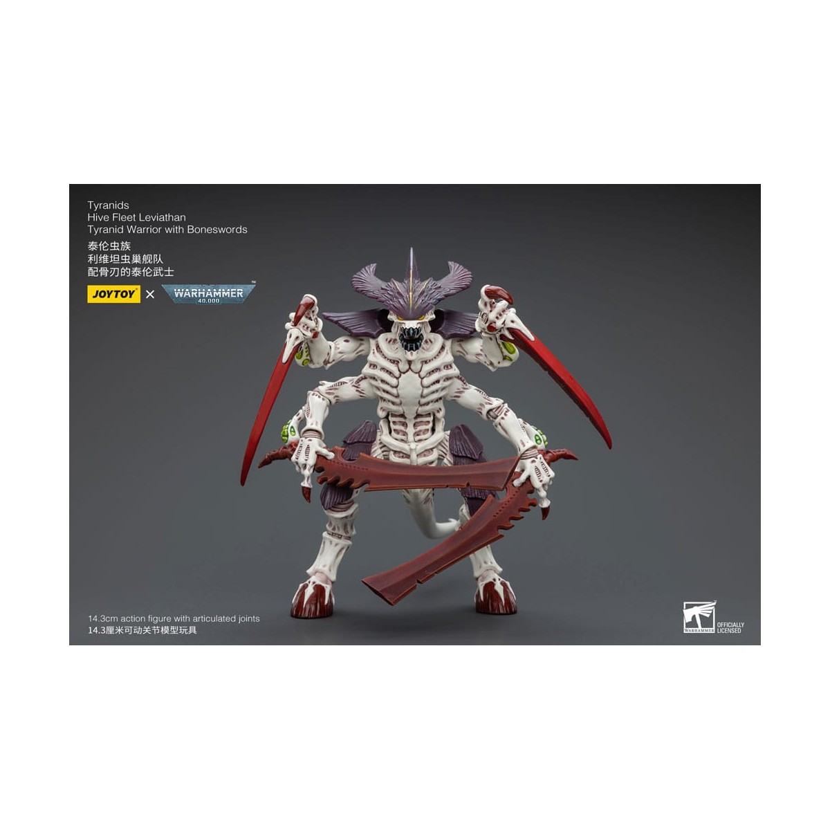 JoyToy Tiránidos - Flota Colmena Guerrero Leviatán con Espadas de Hueso 1/18 - Warhammer 40K