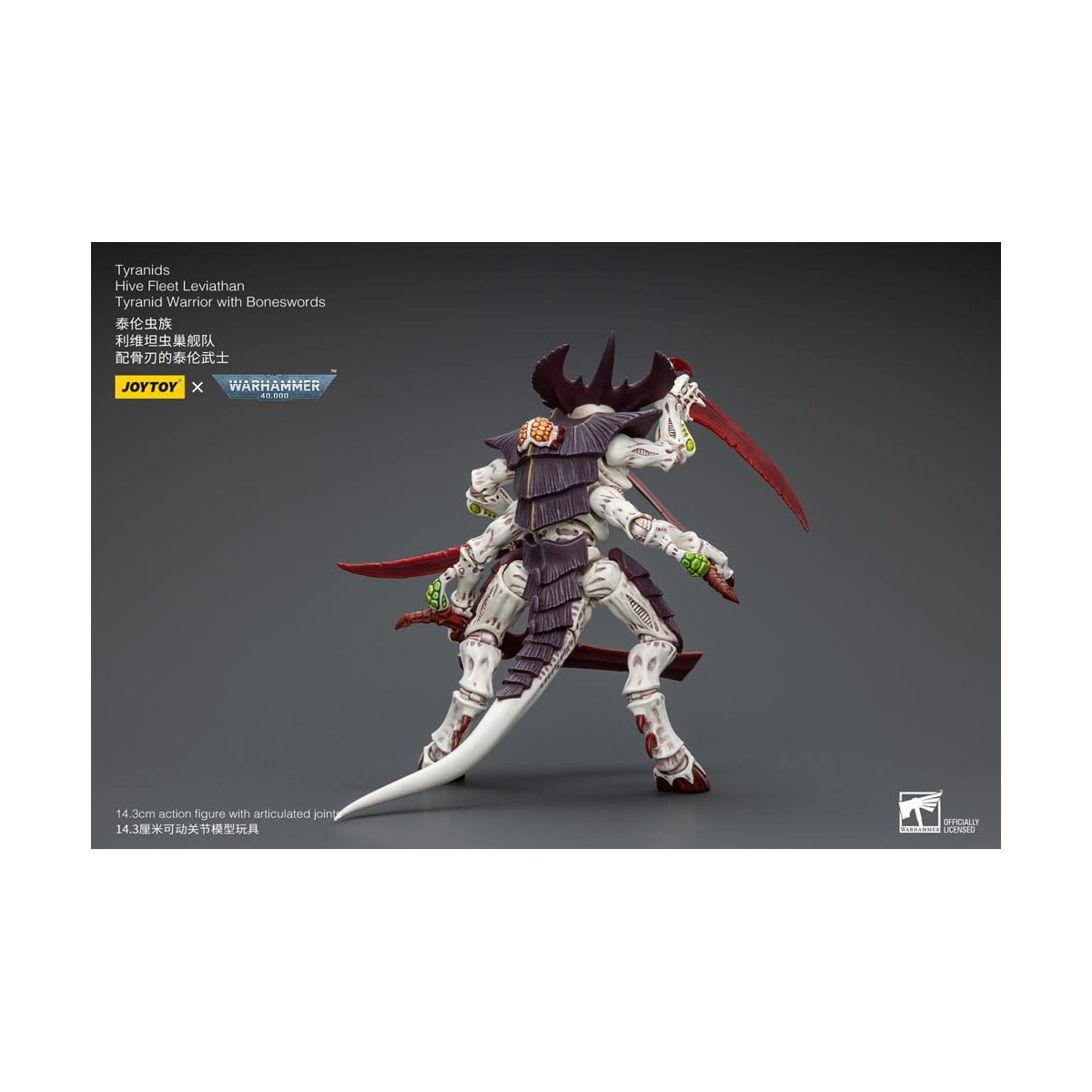 JoyToy Tiránidos - Flota Colmena Guerrero Leviatán con Espadas de Hueso 1/18 - Warhammer 40K