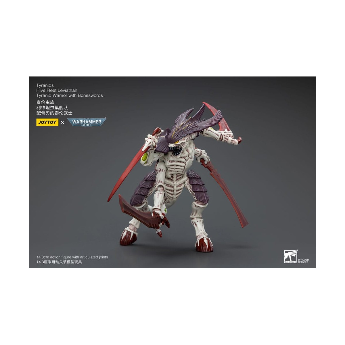 JoyToy Tiránidos - Flota Colmena Guerrero Leviatán con Espadas de Hueso 1/18 - Warhammer 40K