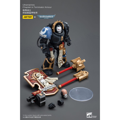 JoyToy Marines Espaciales - Ultramarines - Capellán en Armadura Terminator 1/18 - Warhammer 40K