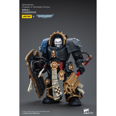 JoyToy Marines Espaciales - Ultramarines - Capellán en Armadura Terminator 1/18 - Warhammer 40K