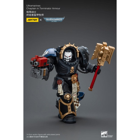 JoyToy Marines Espaciales - Ultramarines - Capellán en Armadura Terminator 1/18 - Warhammer 40K
