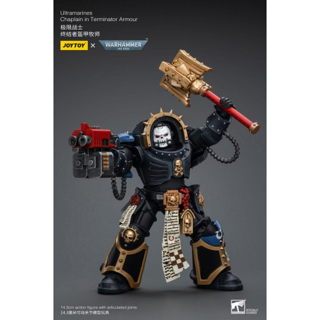 JoyToy Marines Espaciales - Ultramarines - Capellán en Armadura Terminator 1/18 - Warhammer 40K