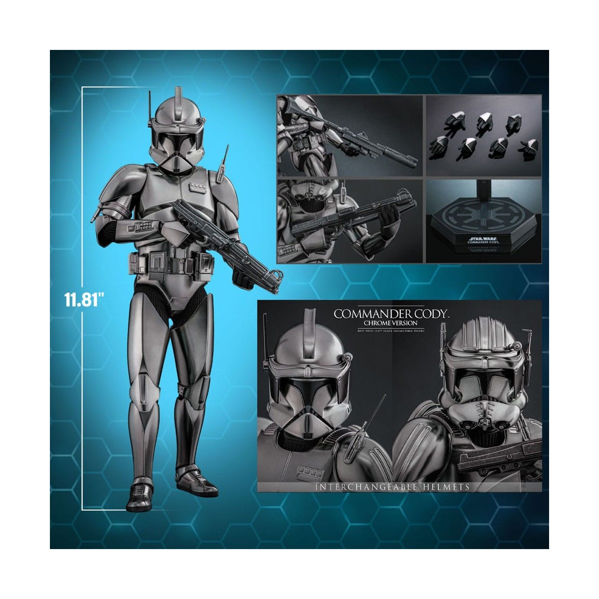 Hot Toys Star Wars - Comandante Cody Cromo Versión Exclusiva MMS 1/6