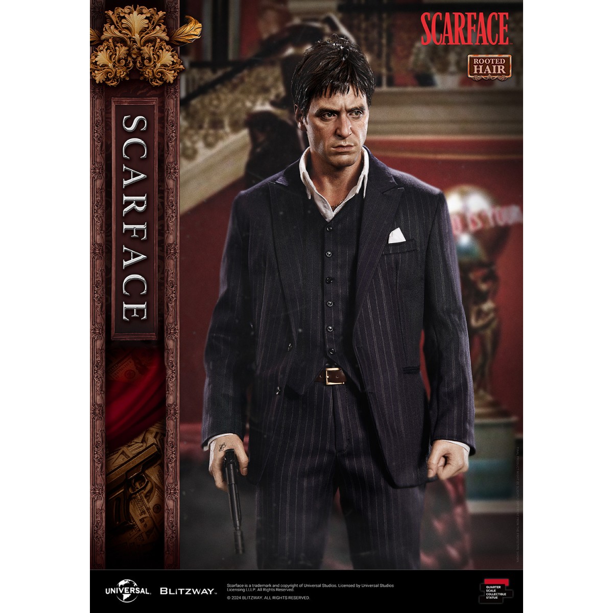 Estatua Blitzway Superb Scale - Tony Montana Rooted Hair 1/4 - Scarface