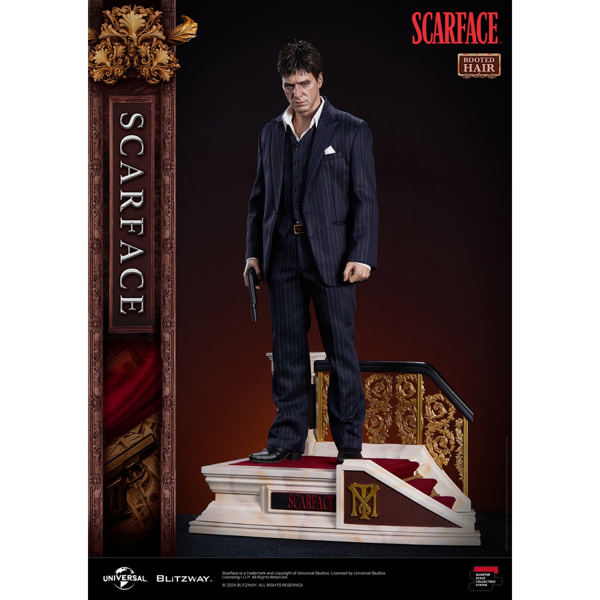 Estatua Blitzway Superb Scale - Tony Montana Rooted Hair 1/4 - Scarface