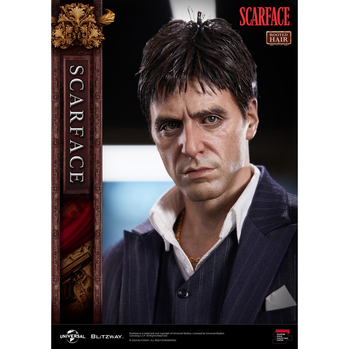 Estatua Blitzway Superb Scale - Tony Montana Rooted Hair 1/4 - Scarface