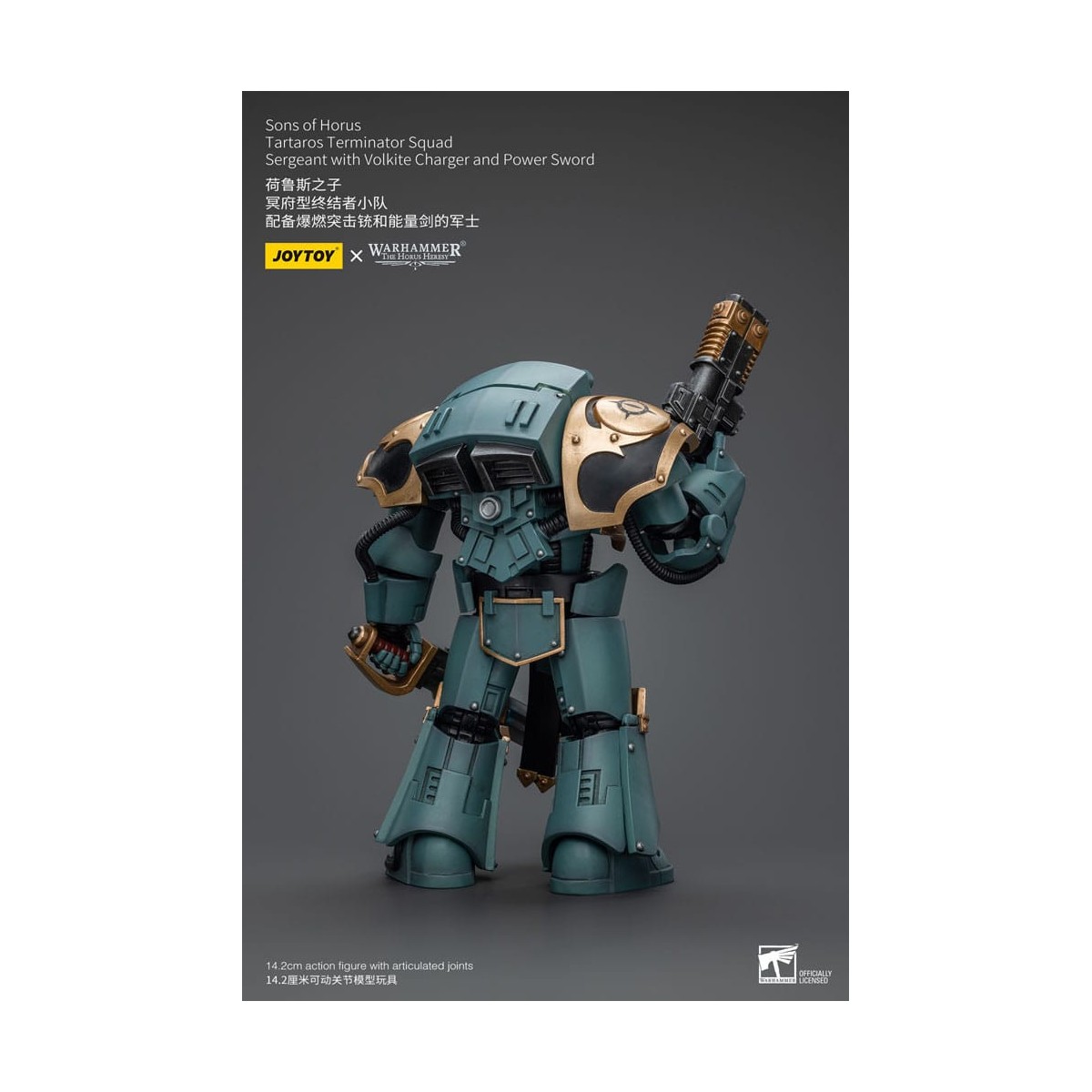 JoyToy - Sons of Horus - Sargento de Escuadra Terminator Tartaros Con Cargador Volkite Y Espada de Poder 1/18