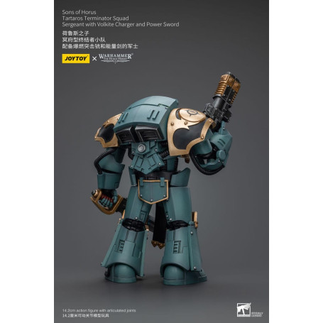 JoyToy - Sons of Horus - Sargento de Escuadra Terminator Tartaros Con Cargador Volkite Y Espada de Poder 1/18