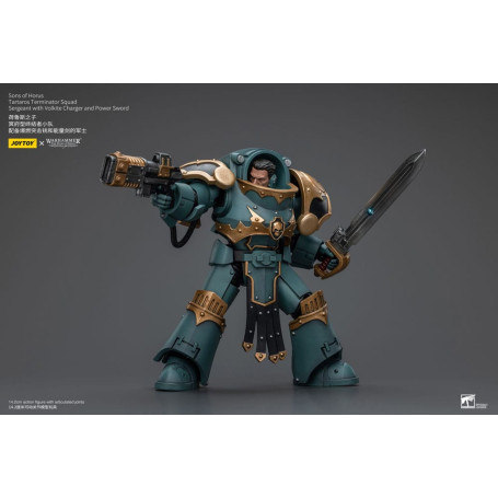 JoyToy - Sons of Horus - Sargento de Escuadra Terminator Tartaros Con Cargador Volkite Y Espada de Poder 1/18
