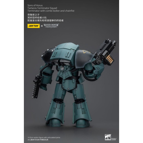 JoyToy - Hijos de Horus - Escuadra Terminator de Tartaros con Combi-Bolter y Chainfist 1/18 - WH40K