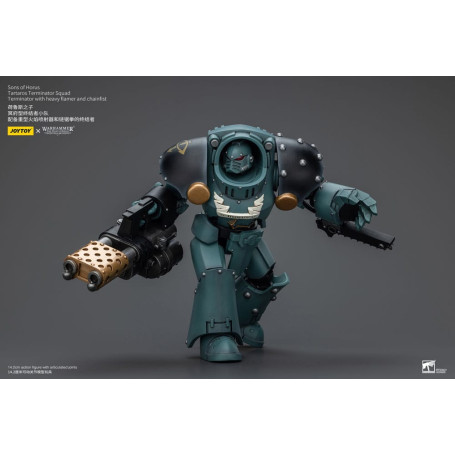 JoyToy - Hijos de Horus - Escuadra Terminator Tartaros Con Flamígero Pesado Y Puño de Cadenas 1/18 - WH40K