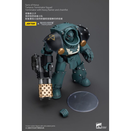 JoyToy - Hijos de Horus - Escuadra Terminator Tartaros Con Flamígero Pesado Y Puño de Cadenas 1/18 - WH40K