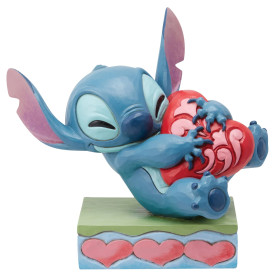 Enesco - Disney Tradition by Jim Shore - Lilo y Stich - Stitch abrazando un corazón