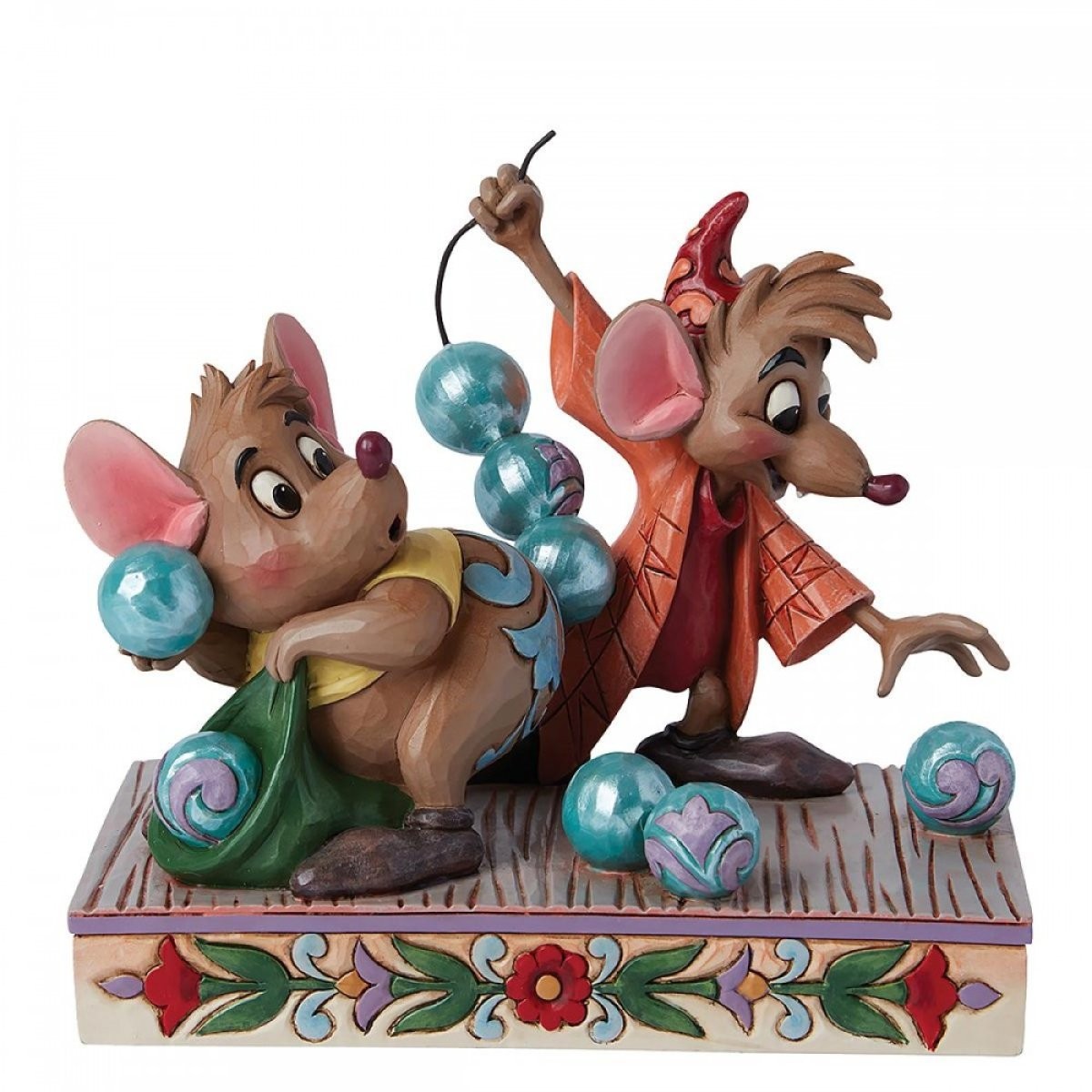 Enesco Disney - Cenicienta Jaq y Gus ensartando perlas - Tradición de Jim Shore