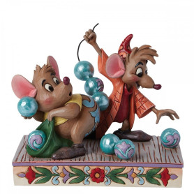 Enesco Disney - Cenicienta Jaq y Gus ensartando perlas - Tradición de Jim Shore