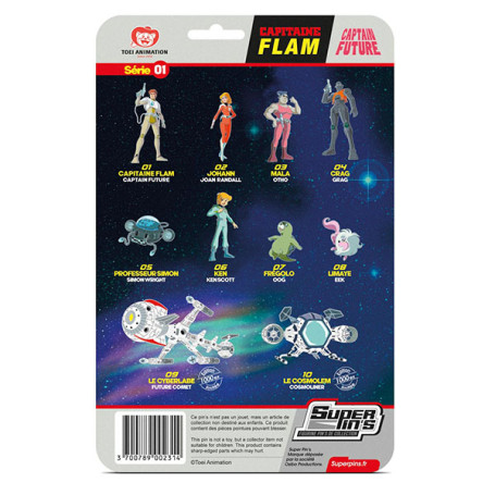 Tarjeta Blíster del Capitán Flam Pin Curtis Newton