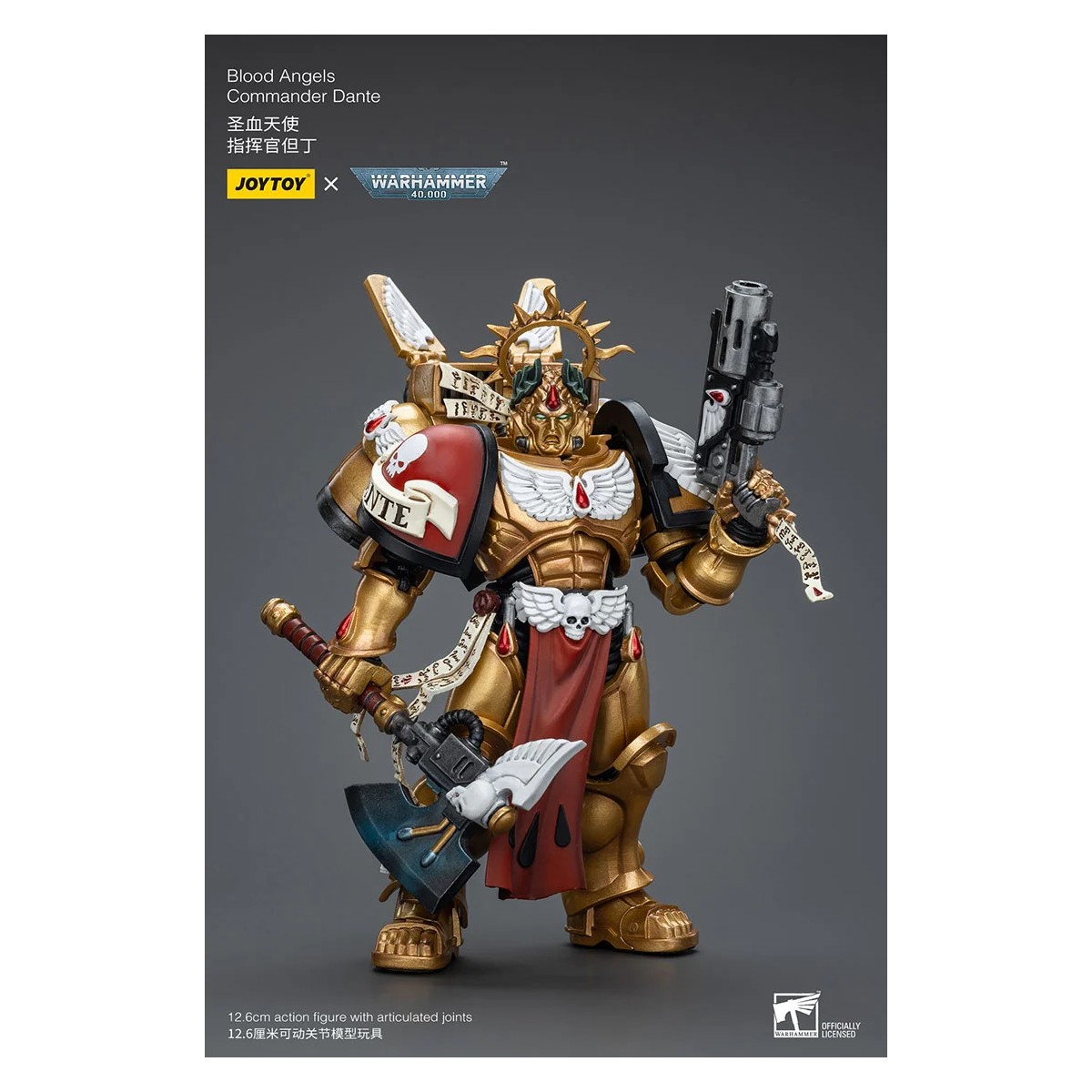 JoyToy Marines Espaciales - Ángeles de Sangre Comandante Dante - 1/18 - Warhammer 40K