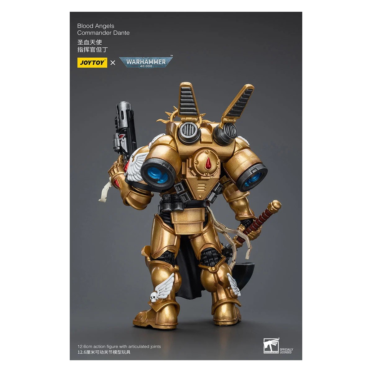 JoyToy Marines Espaciales - Ángeles de Sangre Comandante Dante - 1/18 - Warhammer 40K