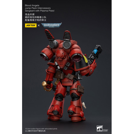 JoyToy Space Marines - Blood Angels Jump Pack Intercesores Sargento Con Pistola Plasma - 1/18 - Warhammer 40K