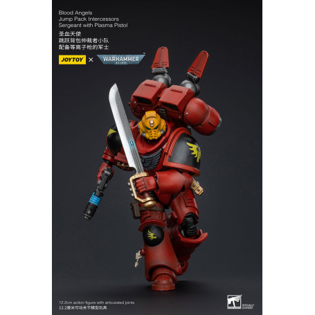 JoyToy Space Marines - Blood Angels Jump Pack Intercesores Sargento Con Pistola Plasma - 1/18 - Warhammer 40K