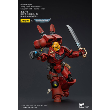 JoyToy Space Marines - Blood Angels Jump Pack Intercesores Sargento Con Pistola Plasma - 1/18 - Warhammer 40K