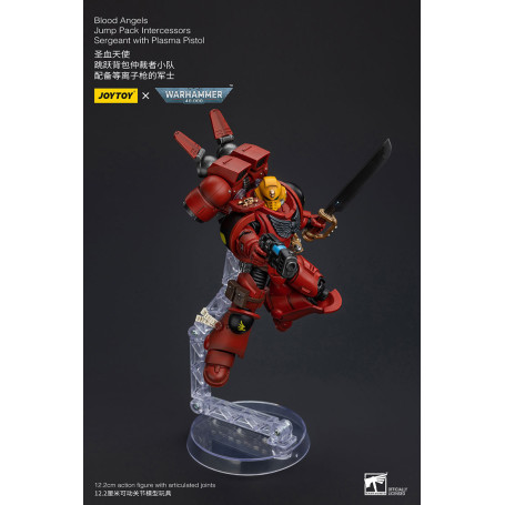 JoyToy Space Marines - Blood Angels Jump Pack Intercesores Sargento Con Pistola Plasma - 1/18 - Warhammer 40K