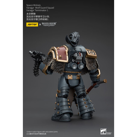 JoyToy Marines Espaciales - Lobos Espaciales - Escuadra Guardia Lobo Varagyr - Varagyr Terminator 1 1/18 - Warhammer 40K