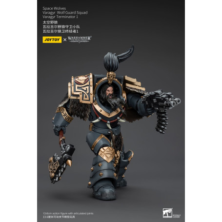 JoyToy Marines Espaciales - Lobos Espaciales - Escuadra Guardia Lobo Varagyr - Varagyr Terminator 1 1/18 - Warhammer 40K