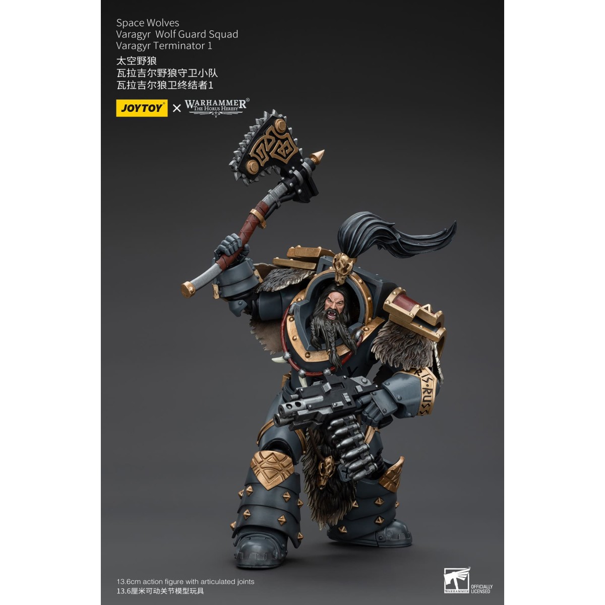 JoyToy Marines Espaciales - Lobos Espaciales - Escuadra Guardia Lobo Varagyr - Varagyr Terminator 1 1/18 - Warhammer 40K