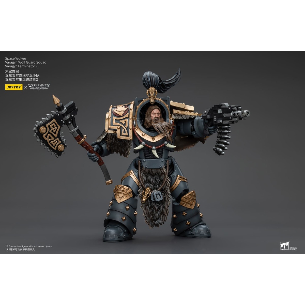 JoyToy Marines Espaciales - Lobos Espaciales - Escuadra Guardia Lobo Varagyr - Varagyr Terminator 2 1/18 - Warhammer 40K
