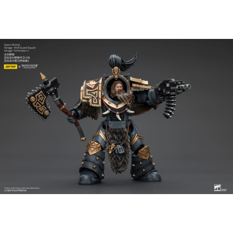 JoyToy Marines Espaciales - Lobos Espaciales - Escuadra Guardia Lobo Varagyr - Varagyr Terminator 2 1/18 - Warhammer 40K