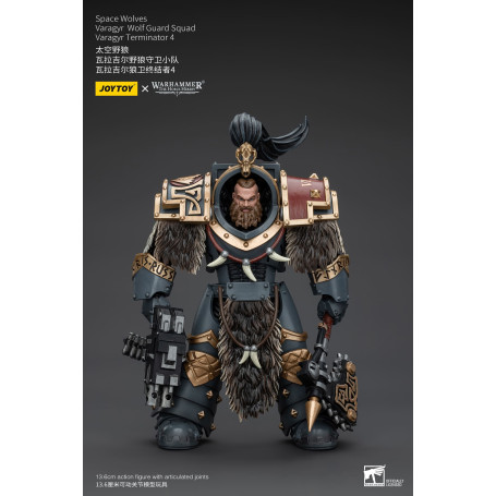 JoyToy Marines Espaciales - Lobos Espaciales - Escuadra Guardia Lobo Varagyr - Varagyr Terminator 4 1/18 - Warhammer 40K