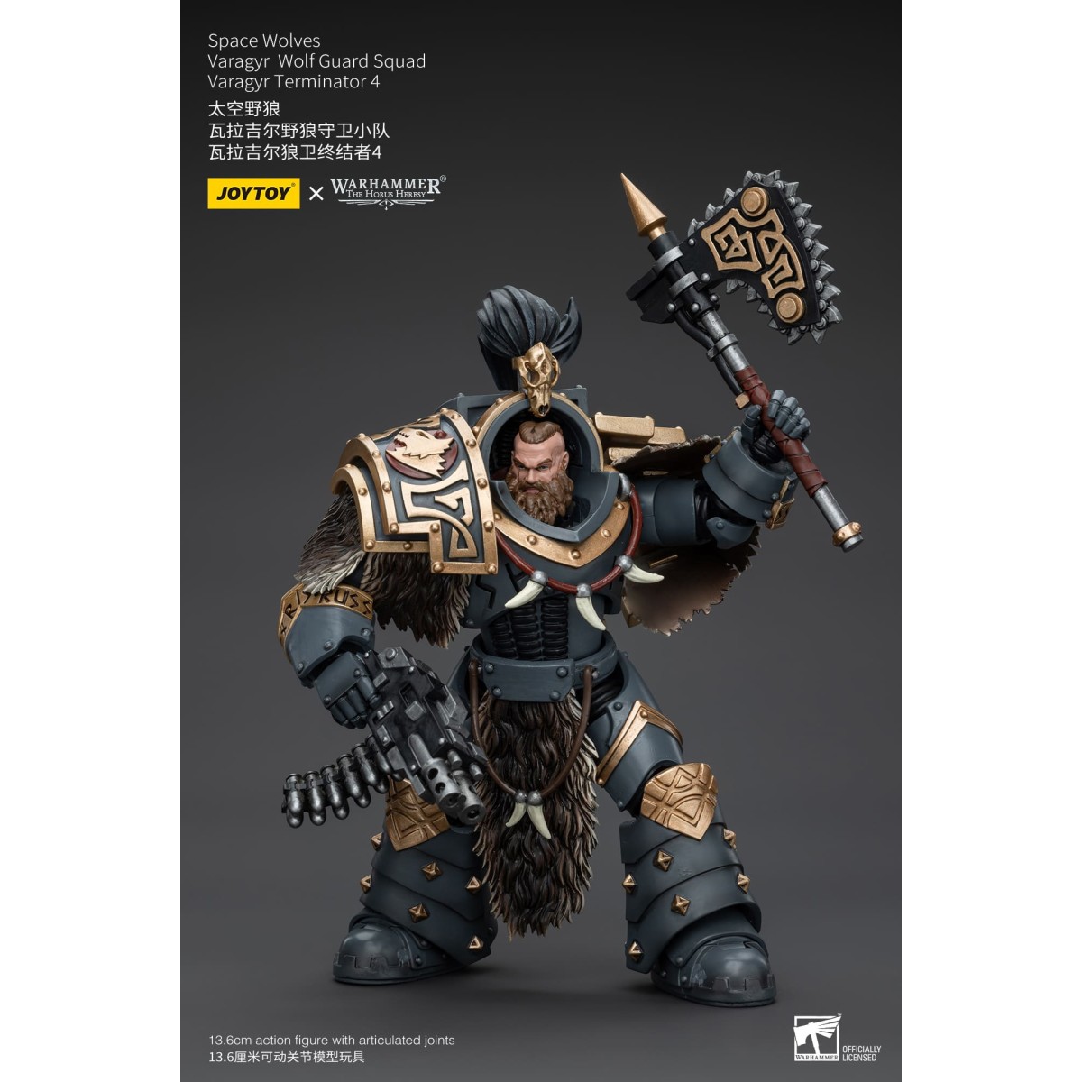 JoyToy Marines Espaciales - Lobos Espaciales - Escuadra Guardia Lobo Varagyr - Varagyr Terminator 4 1/18 - Warhammer 40K