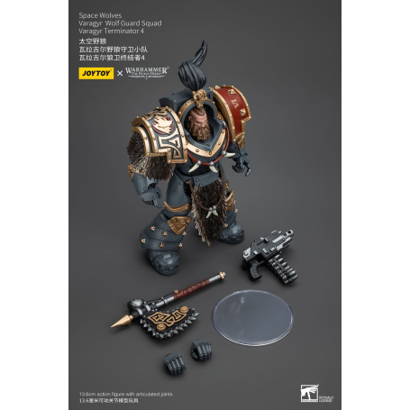 JoyToy Marines Espaciales - Lobos Espaciales - Escuadra Guardia Lobo Varagyr - Varagyr Terminator 4 1/18 - Warhammer 40K