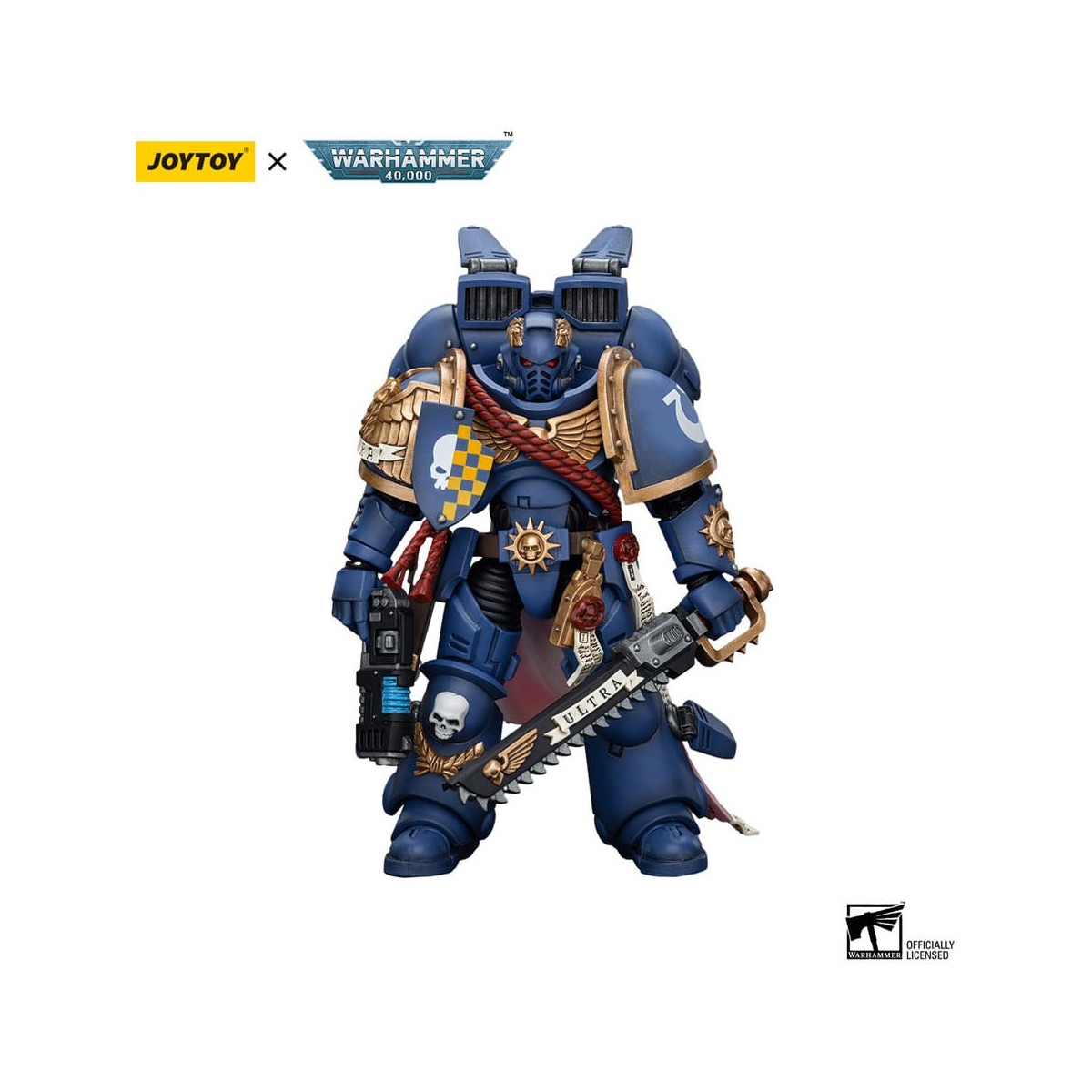 JoyToy - Marines Espaciales - Ultramarines - Capitán Con Jump Pack 1/18 - Warhammer 40K