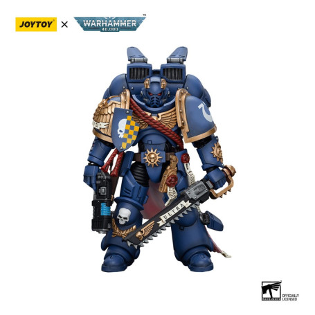JoyToy - Marines Espaciales - Ultramarines - Capitán Con Jump Pack 1/18 - Warhammer 40K