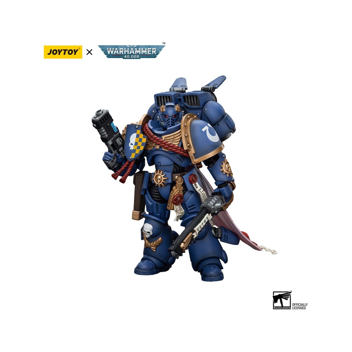 JoyToy - Marines Espaciales - Ultramarines - Capitán Con Jump Pack 1/18 - Warhammer 40K