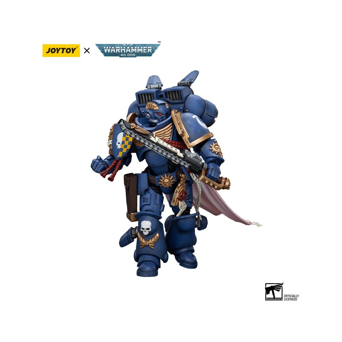 JoyToy - Marines Espaciales - Ultramarines - Capitán Con Jump Pack 1/18 - Warhammer 40K