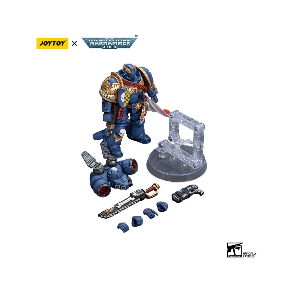 JoyToy - Marines Espaciales - Ultramarines - Capitán Con Jump Pack 1/18 - Warhammer 40K