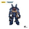 JoyToy - Marines Espaciales - Ultramarines - Jump Pack Intercesores Sargento Con Pistola De Plasma Y Espada De Poder 1/18