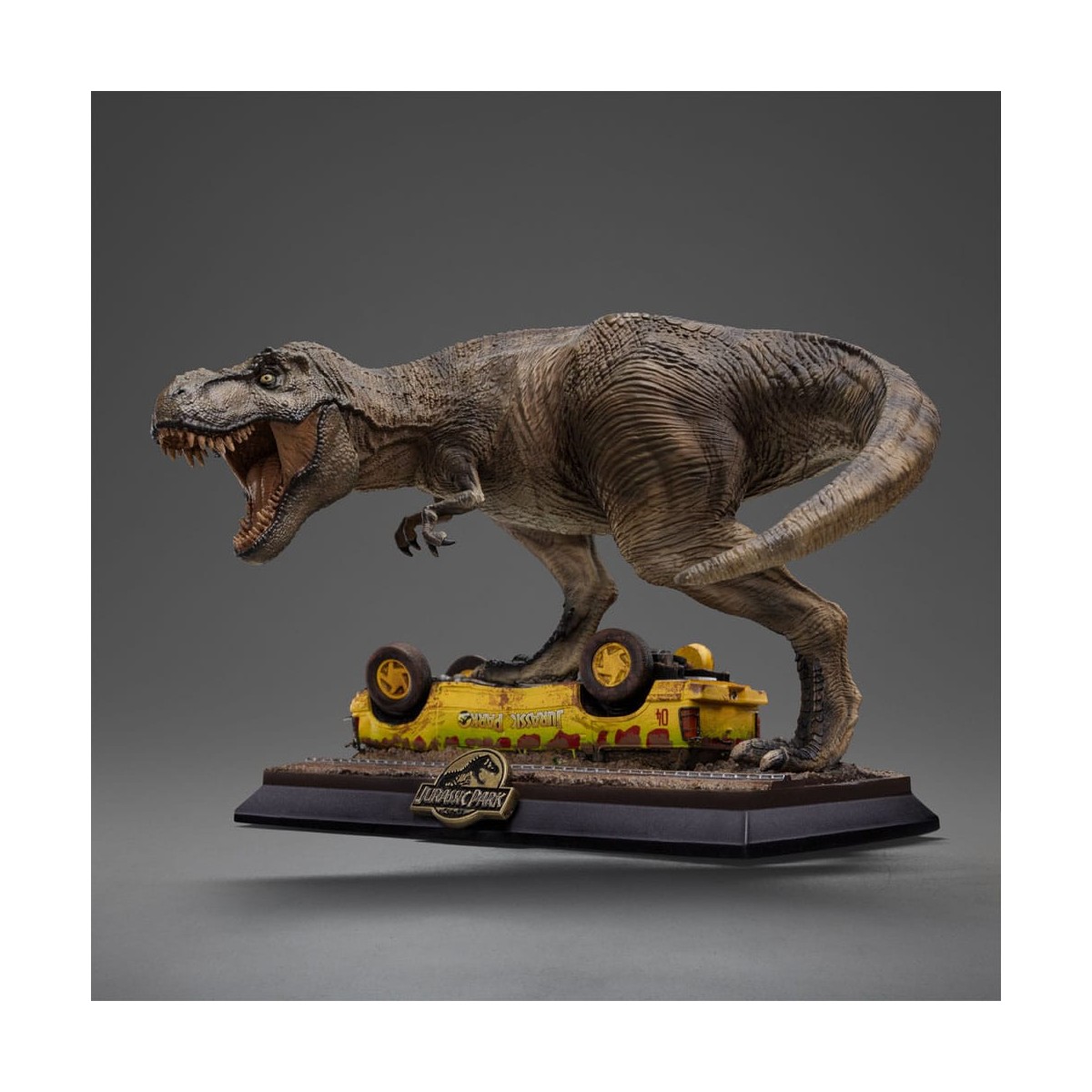 Iron Studios - Ataque del T-Rex - Iconos de Parque Jurásico
