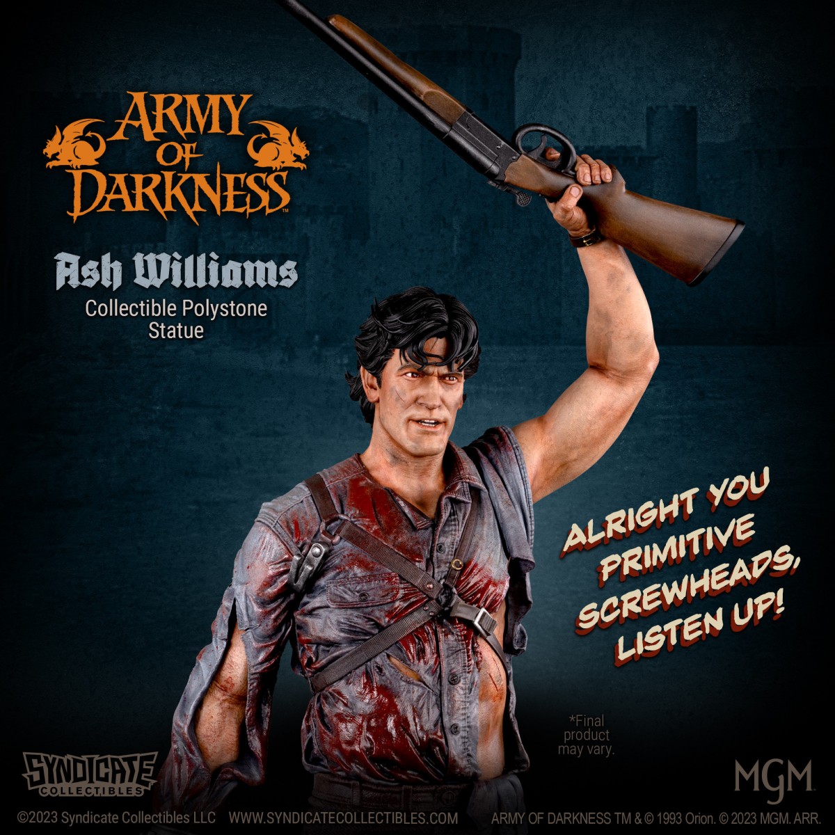 Syndicate Collectibles - Evil Dead Army of Darkness - Ash Williams Estatua Premium 1/10 Apex Edition