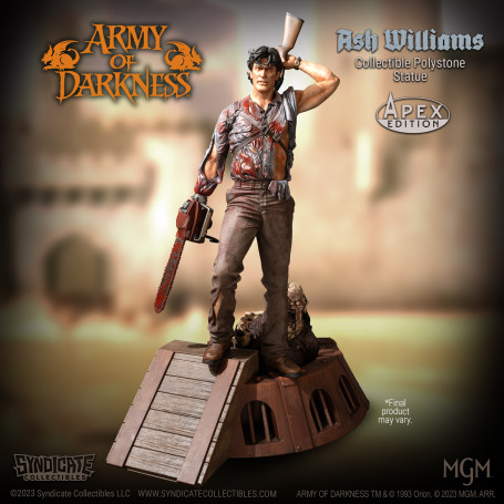 Syndicate Collectibles - Evil Dead Army of Darkness - Ash Williams Estatua Premium 1/10 Apex Edition
