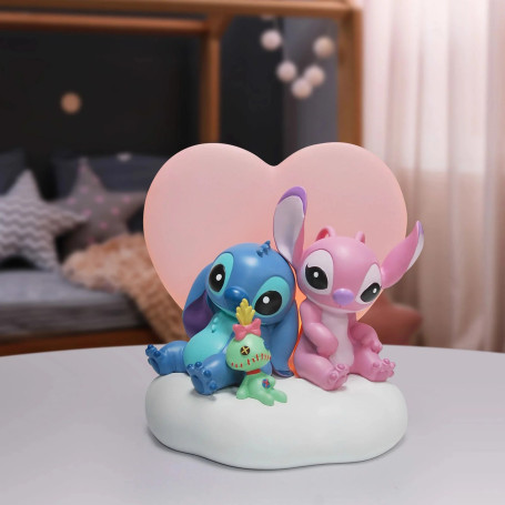 Grand Jester Studios Lilo y Stitch - Stitch y Angel Corazón figura luminosa