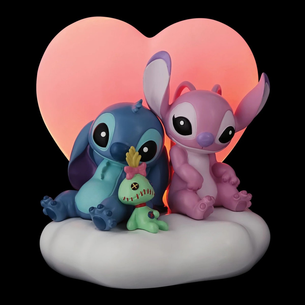 Grand Jester Studios Lilo y Stitch - Stitch y Angel Corazón figura luminosa
